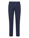 Incotex Straight Leg Trousers With Pockets And Loops In Blue