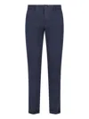 Incotex Straight Leg Trousers With Pockets And Loops In Blue