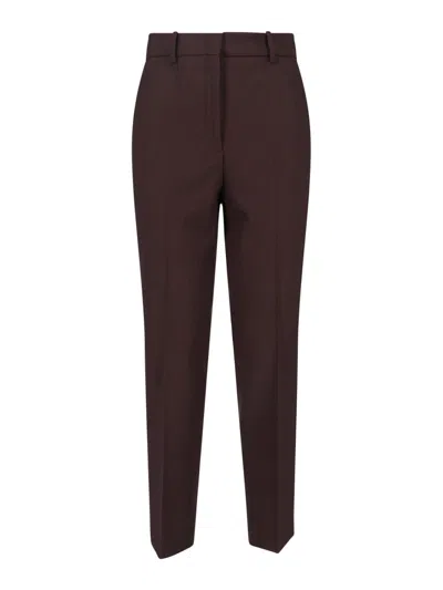 Incotex Straight-leg Trousers With Mid-rise Elastic Waistband And Tailored Finish In Brown