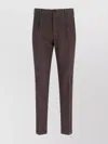 Incotex Straight Trousers With Back Pocket And Belt Loops In Brown