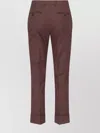 Incotex Straight Trousers With Belt Loops And Back Pockets In Brown
