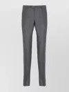 Incotex Straight Trousers With Belt Loops And Pockets In Gray