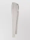 Incotex Straight Trousers With Button Detail And Pockets In Neutrals