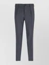 Incotex Straight Trousers With Front Pleats And Pockets In Gray