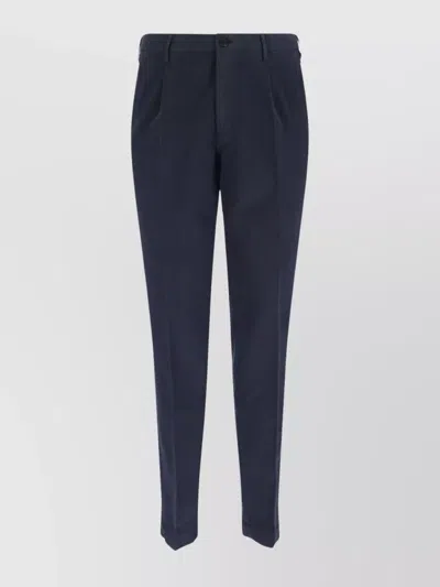 INCOTEX STRAIGHT TROUSERS WITH PLEATED FRONT AND POCKETS