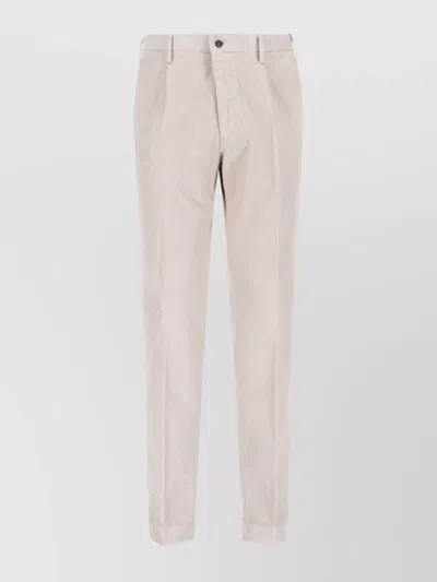 Incotex Straight Trousers With Pockets And Belt Loops In Neutral