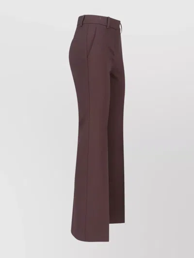 Incotex Straight Trousers With Pockets And Belt Loops In Brown