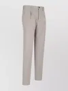 Incotex Straight Trousers With Pockets And Pleats In Neutrals