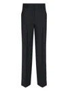 Incotex Straight-leg Tailored Pants With Subtle Hem Detailing In Black