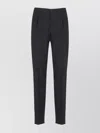 Incotex Straight Wool Trousers With Pockets In Black