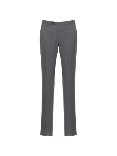 Incotex Virgin Wool Straight Leg Tailored Trousers In Gray