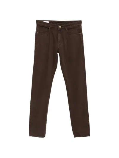Incotex Straight-leg Five-pocket Trousers In Brown