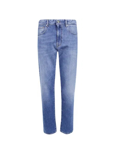 Incotex Regular Fit Straight Leg Denim Jeans In Blue