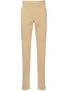 Incotex Strap Detail Slim-cut Trousers In Neutrals