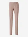 Incotex Stretch Cotton Chino Pants In Neutral