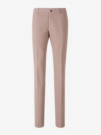 Incotex Stretch Cotton Chino Pants In Neutral