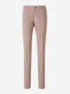 Incotex Stretch Cotton Chino Pants In Red