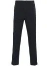 Incotex Stretch-cotton Tapered Trousers In Blue