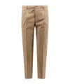 Incotex Stretch-cotton Tapered Trousers In Brown
