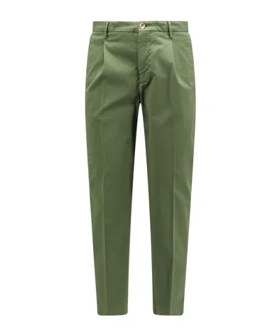 Incotex Stretch-cotton Tapered Trousers In Green