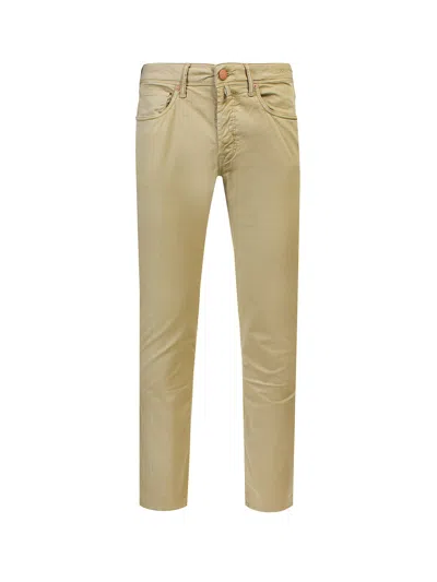 Incotex Stretch Cotton Trouser In Brown