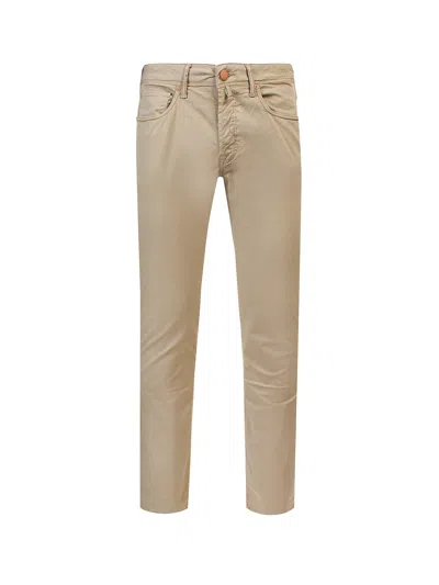 Incotex Stretch Cotton Trouser In Brown