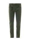 Incotex Stretch Cotton Trouser With Back Suede Logo Patch In Gray