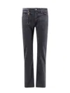 Incotex Stretch Cotton Trouser With Back Suede Logo Patch In Blue