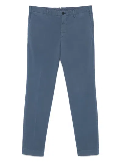 Incotex Stretch-cotton Trousers In Blue