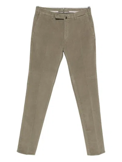 Incotex Stretch-cotton Trousers In Green