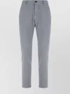 Incotex Stretch Cotton Trousers With Pockets And Loops In Gray