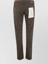 Incotex Stretch Denim Trousers Five Pockets In Brown
