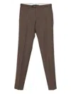 Incotex Stretch-wool Trousers In Brown