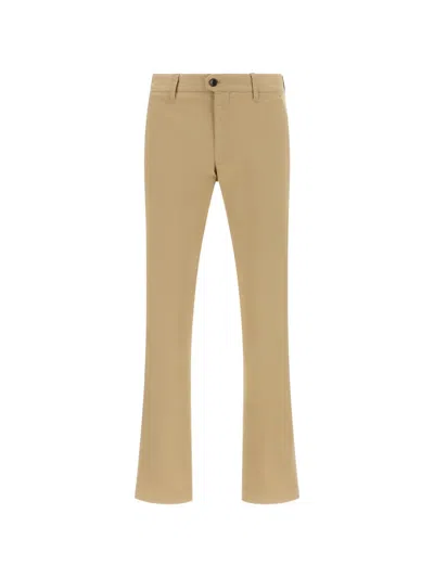 Incotex Cotton Trousers Belt Loops Back Pocket In Multi