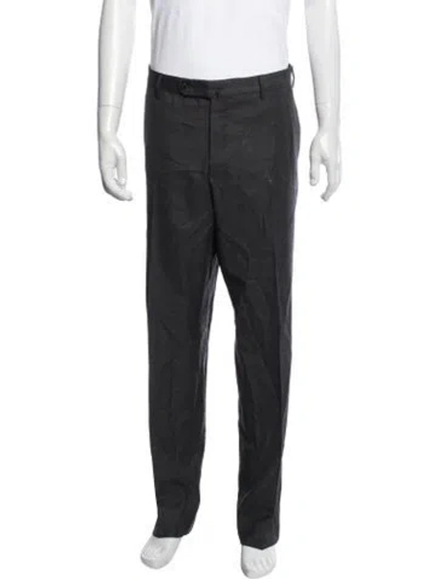 Pre-owned Incotex Striped Dress Pants In Grey