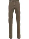 Incotex Striped Mid-rise Tailored Trousers In Grey