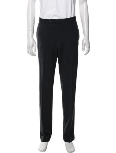 Pre-owned Incotex Striped Pants In Black