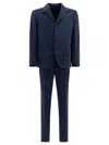 Incotex Tailored Suit With Notch Lapel And Back Vent In Blue
