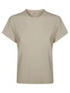 Incotex Crew Neck Short Sleeves Plain Design Top In Pink