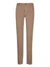 Incotex Beige Cotton Slim Fit Pants In Brown