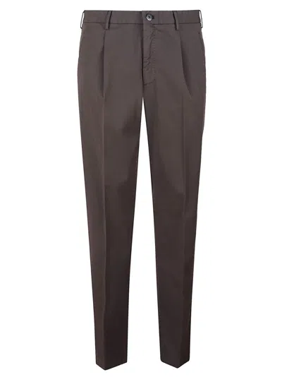 Incotex Tailored Brown Trousers With Subtle Pleats