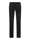 Incotex Tailored Cotton Trousers In Black
