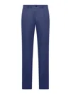 Incotex Tailored Cotton Trousers In Blue