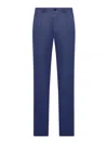 Incotex Tailored Cotton Trousers In Blue