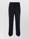 Incotex Tailored Cotton Trousers Cuffed Hem In Black