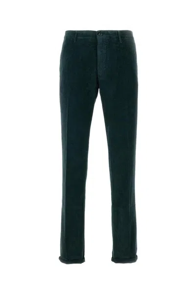 INCOTEX TAILORED FIT CORDUROY TROUSERS WITH ZIP