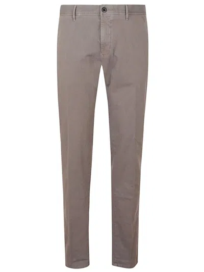 Incotex Tailored Fit Cotton Pants With Clean Silhouette In Brown