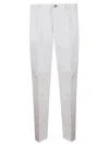 Incotex Tailored Fit Lightweight Cotton Trousers With Clean Lines In White