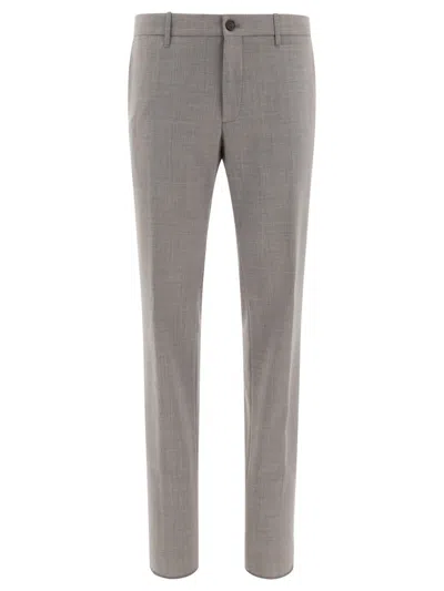 Incotex Tailored Grey Trousers With Straight-leg Cut In Gray