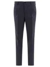 Incotex Tailored Grey Trousers With Subtle Pleats In Black